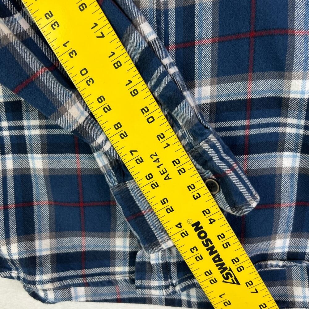 JACHS Shacket Mens XL Blue Plaid Long Sleeve - Picture 8 of 9
